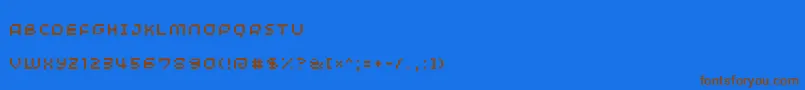 Шрифт Minimum – коричневые шрифты на синем фоне
