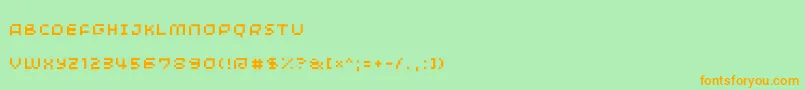 Шрифт Minimum – оранжевые шрифты на зелёном фоне