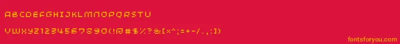 Шрифт Minimum – оранжевые шрифты на красном фоне