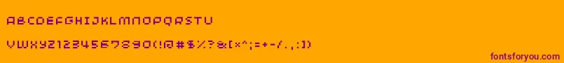 フォントMinimum – オレンジの背景に紫のフォント