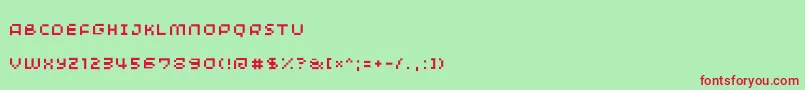 Minimum Font – Red Fonts on Green Background