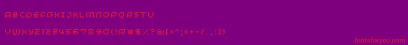Шрифт Minimum – красные шрифты на фиолетовом фоне