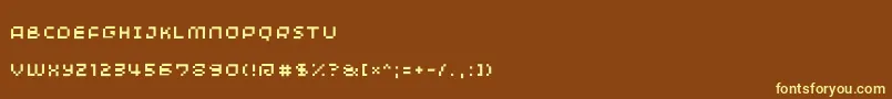 Шрифт Minimum – жёлтые шрифты на коричневом фоне