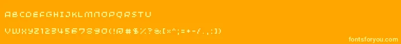 フォントMinimum – オレンジの背景に黄色の文字