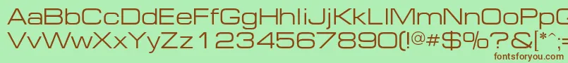 Europeextendedc-fontti – ruskeat fontit vihreällä taustalla