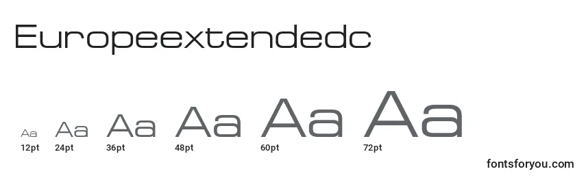 Размеры шрифта Europeextendedc
