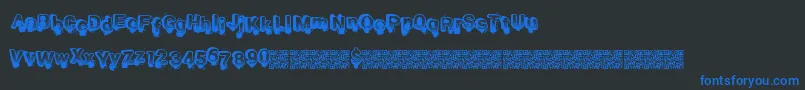 Smashbreak Font – Blue Fonts on Black Background