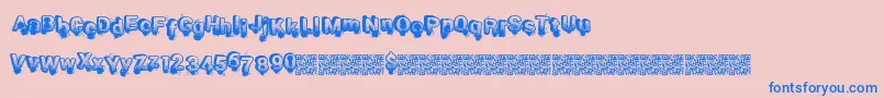 Smashbreak Font – Blue Fonts on Pink Background