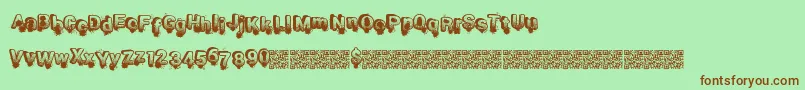 Smashbreak-fontti – ruskeat fontit vihreällä taustalla