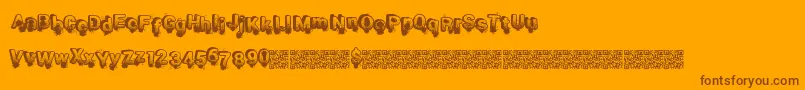 Smashbreak Font – Brown Fonts on Orange Background