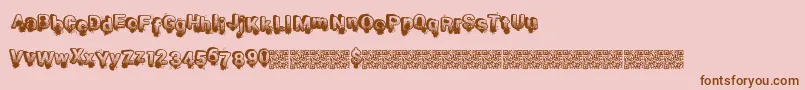 Smashbreak Font – Brown Fonts on Pink Background