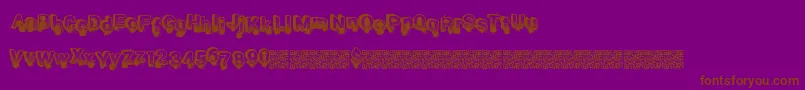 フォントSmashbreak – 紫色の背景に茶色のフォント