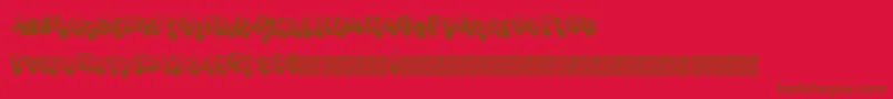 Smashbreak-Schriftart – Braune Schriften auf rotem Hintergrund
