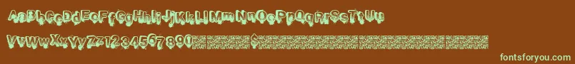 Smashbreak Font – Green Fonts on Brown Background
