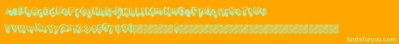 Smashbreak Font – Green Fonts on Orange Background