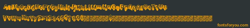 Smashbreak Font – Orange Fonts on Black Background