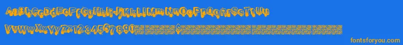 Smashbreak Font – Orange Fonts on Blue Background