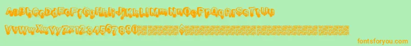 Smashbreak Font – Orange Fonts on Green Background