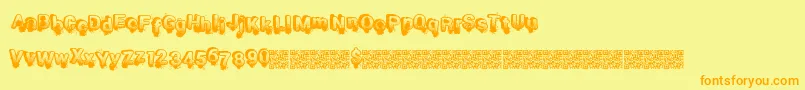 Smashbreak Font – Orange Fonts on Yellow Background