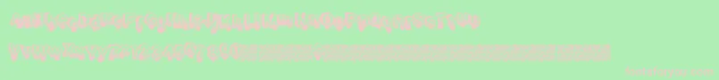 Smashbreak-Schriftart – Rosa Schriften auf grünem Hintergrund