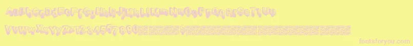 Smashbreak-fontti – vaaleanpunaiset fontit keltaisella taustalla
