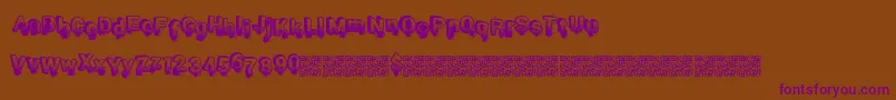 Smashbreak Font – Purple Fonts on Brown Background