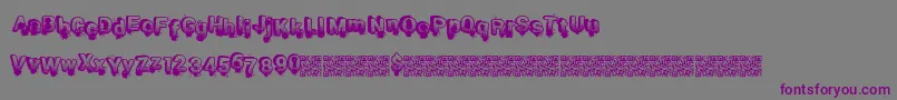 フォントSmashbreak – 紫色のフォント、灰色の背景