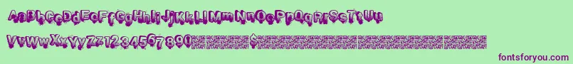 Smashbreak Font – Purple Fonts on Green Background