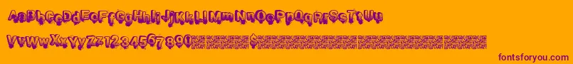 Smashbreak Font – Purple Fonts on Orange Background