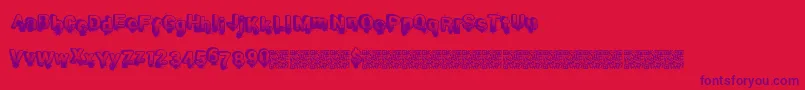 Smashbreak Font – Purple Fonts on Red Background