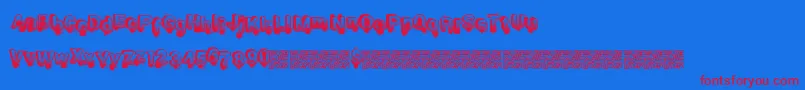 フォントSmashbreak – 赤い文字の青い背景