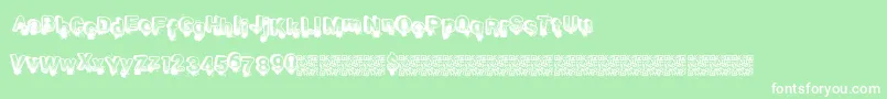 Smashbreak Font – White Fonts on Green Background
