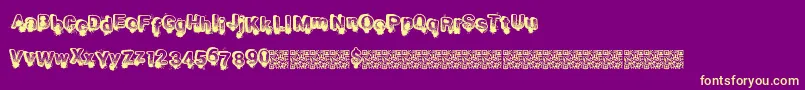Smashbreak Font – Yellow Fonts on Purple Background