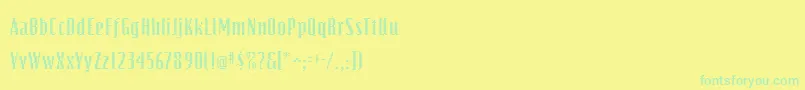 Police Bits – polices vertes sur fond jaune
