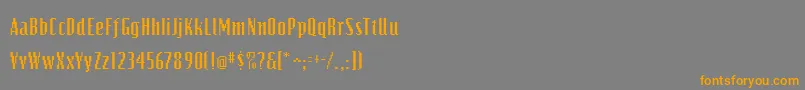 Bits Font – Orange Fonts on Gray Background
