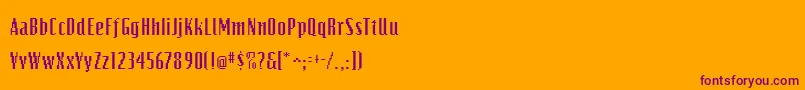 Bits Font – Purple Fonts on Orange Background