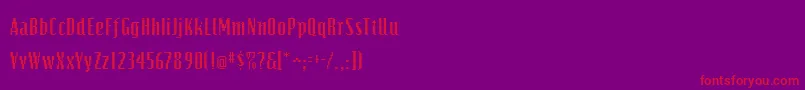 Bits Font – Red Fonts on Purple Background