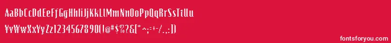 Bits Font – White Fonts on Red Background