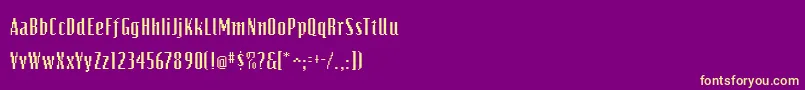 Bits Font – Yellow Fonts on Purple Background