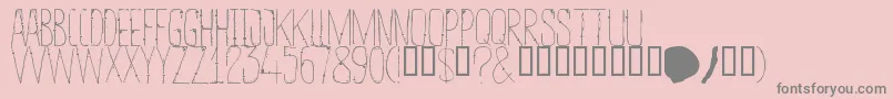 EntiaRegular Font – Gray Fonts on Pink Background