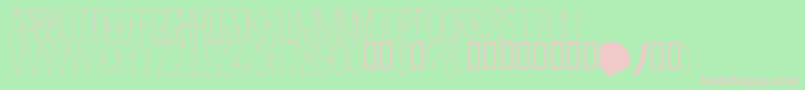 EntiaRegular Font – Pink Fonts on Green Background