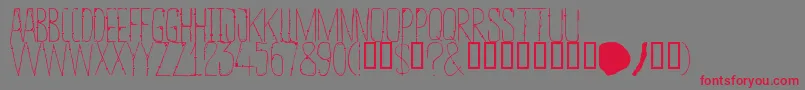 EntiaRegular Font – Red Fonts on Gray Background