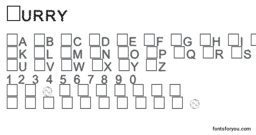 Schriftart Furry – Alphabet, Zahlen, spezielle Symbole