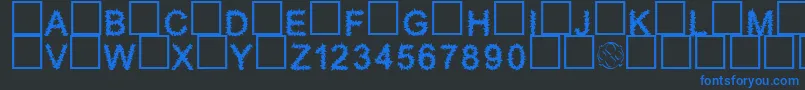 Furry Font – Blue Fonts on Black Background