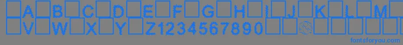 Furry Font – Blue Fonts on Gray Background