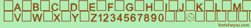 Furry Font – Brown Fonts on Green Background