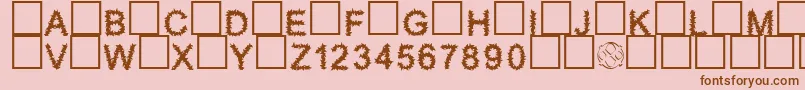 Furry Font – Brown Fonts on Pink Background