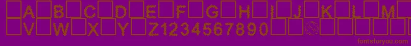 Furry Font – Brown Fonts on Purple Background