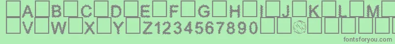 Furry Font – Gray Fonts on Green Background