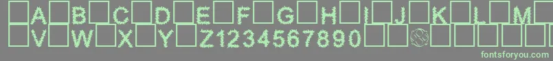 Furry Font – Green Fonts on Gray Background